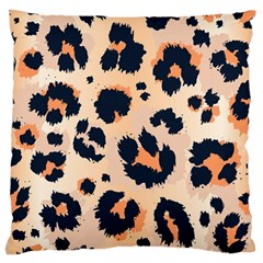 Leopard Pattern Funny Drawing Seamless Pattern Large Cushion Case (one Side)