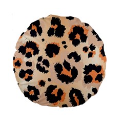 Leopard Pattern Funny Drawing Seamless Pattern Standard 15  Premium Round Cushions