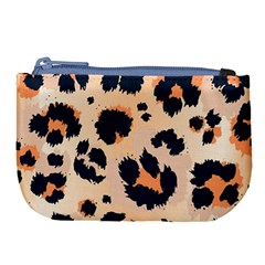 Leopard Pattern Funny Drawing Seamless Pattern Large Coin Purse