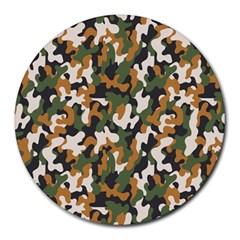 Vector Seamless Military Camouflage Pattern Seamless Vector Abstract Background Round Mousepads by Vaneshart