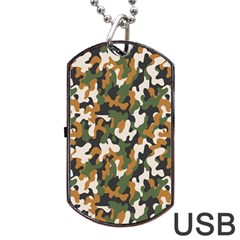 Vector Seamless Military Camouflage Pattern Seamless Vector Abstract Background Dog Tag Usb Flash (two Sides)