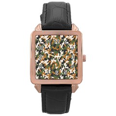 Vector Seamless Military Camouflage Pattern Seamless Vector Abstract Background Rose Gold Leather Watch  by Vaneshart
