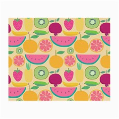 Seamless Pattern With Fruit Vector Illustrations Gift Wrap Design Small Glasses Cloth (2 Sides) by Vaneshart