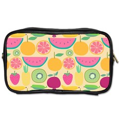 Seamless Pattern With Fruit Vector Illustrations Gift Wrap Design Toiletries Bag (two Sides)