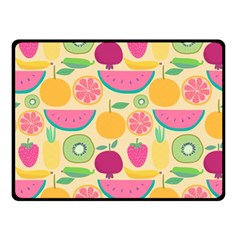 Seamless Pattern With Fruit Vector Illustrations Gift Wrap Design Double Sided Fleece Blanket (small)  by Vaneshart