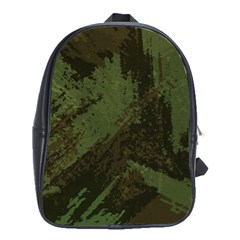 Camouflage Brush Strokes Background School Bag (xl)