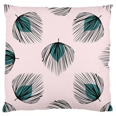 Green Tropical Leaves Seamless Pattern Large Cushion Case (one Side) by Vaneshart