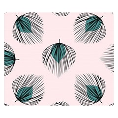 Green Tropical Leaves Seamless Pattern Double Sided Flano Blanket (small)  by Vaneshart