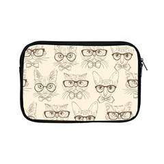 Seamless Pattern Hand Drawn Cats With Hipster Accessories Apple Ipad Mini Zipper Cases