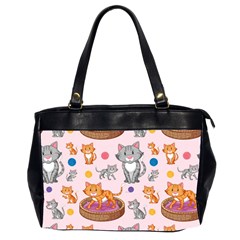 Cat Seamless Pattern Oversize Office Handbag (2 Sides)