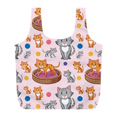 Cat Seamless Pattern Full Print Recycle Bag (l)