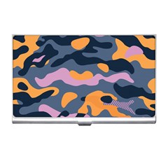 Camouflage Background Textile Uniform Seamless Pattern Business Card Holder by Vaneshart