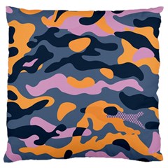 Camouflage Background Textile Uniform Seamless Pattern Large Cushion Case (two Sides)