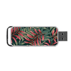 Trending Abstract Seamless Pattern With Colorful Tropical Leaves Plants Green Portable Usb Flash (one Side) by Vaneshart