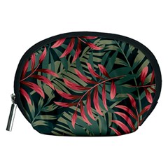 Trending Abstract Seamless Pattern With Colorful Tropical Leaves Plants Green Accessory Pouch (medium)