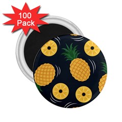 Seamless Pattern Pineapple Pattern 2 25  Magnets (100 Pack) 