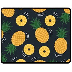 Seamless Pattern Pineapple Pattern Fleece Blanket (medium) 