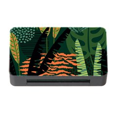 Abstract Seamless Pattern With Tropical Leaves Memory Card Reader With Cf