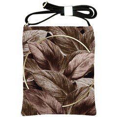 Foliage Circle Card Shoulder Sling Bag by Vaneshart