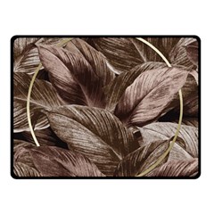 Foliage Circle Card Double Sided Fleece Blanket (small) 