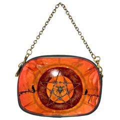 Awesome Skull On A Pentagram With Crows Chain Purse (two Sides) by FantasyWorld7