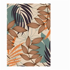 Trend Abstract Seamless Pattern With Colorful Tropical Leaves Plants Beige Small Garden Flag (two Sides)