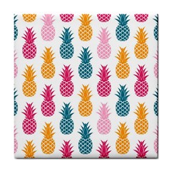 Tropic Fruit Pineapple Seamless Pattern Design Vector Illustration Tile Coaster