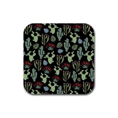 Cute Africa Seamless Pattern Rubber Square Coaster (4 Pack) 