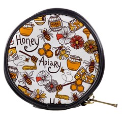 Honey Seamless Pattern Mini Makeup Bag by Vaneshart
