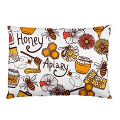 Honey Seamless Pattern Pillow Case (two Sides)