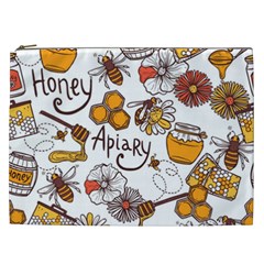Honey Seamless Pattern Cosmetic Bag (xxl)