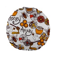 Honey Seamless Pattern Standard 15  Premium Round Cushions