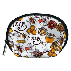 Honey Seamless Pattern Accessory Pouch (medium)