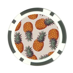 Seamless Pattern With Vector Illustrations Pineapples Poker Chip Card Guard (10 Pack) by Vaneshart