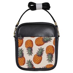 Seamless Pattern With Vector Illustrations Pineapples Girls Sling Bag by Vaneshart