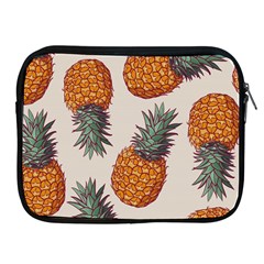 Seamless Pattern With Vector Illustrations Pineapples Apple Ipad 2/3/4 Zipper Cases