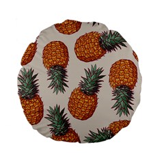 Seamless Pattern With Vector Illustrations Pineapples Standard 15  Premium Flano Round Cushions by Vaneshart