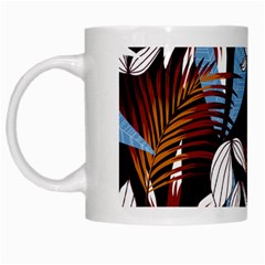 Trending Abstract Seamless Pattern With Colorful Tropical Leaves Plants Black White Mugs