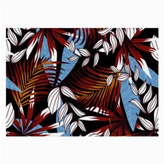 Trending Abstract Seamless Pattern With Colorful Tropical Leaves Plants Black Large Glasses Cloth (2 Sides) by Vaneshart