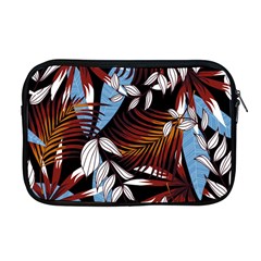 Trending Abstract Seamless Pattern With Colorful Tropical Leaves Plants Black Apple Macbook Pro 17  Zipper Case