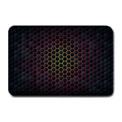 Dark Hexagon With Light Fire Background Plate Mats by Vaneshart