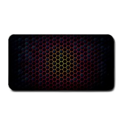 Dark Hexagon With Light Fire Background Medium Bar Mats by Vaneshart