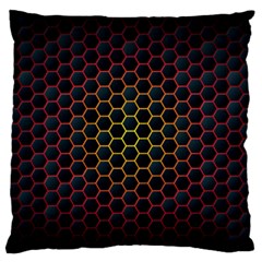 Dark Hexagon With Light Fire Background Standard Flano Cushion Case (two Sides) by Vaneshart