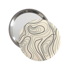 Topographic Lines Background Salmon Colour Shades 2 25  Handbag Mirrors