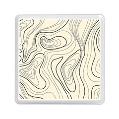 Topographic Lines Background Salmon Colour Shades Memory Card Reader (square)