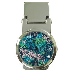 Seamless Abstract Pattern With Tropical Plants Money Clip Watches by Vaneshart