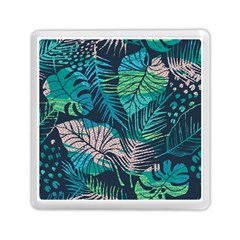 Seamless Abstract Pattern With Tropical Plants Memory Card Reader (square)