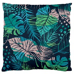 Seamless Abstract Pattern With Tropical Plants Large Cushion Case (two Sides)