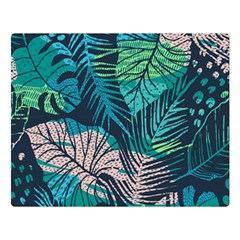 Seamless Abstract Pattern With Tropical Plants Double Sided Flano Blanket (large) 