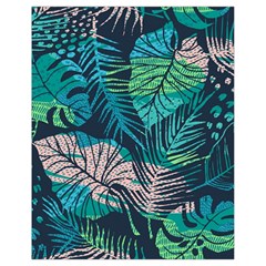 Seamless Abstract Pattern With Tropical Plants Drawstring Bag (small)